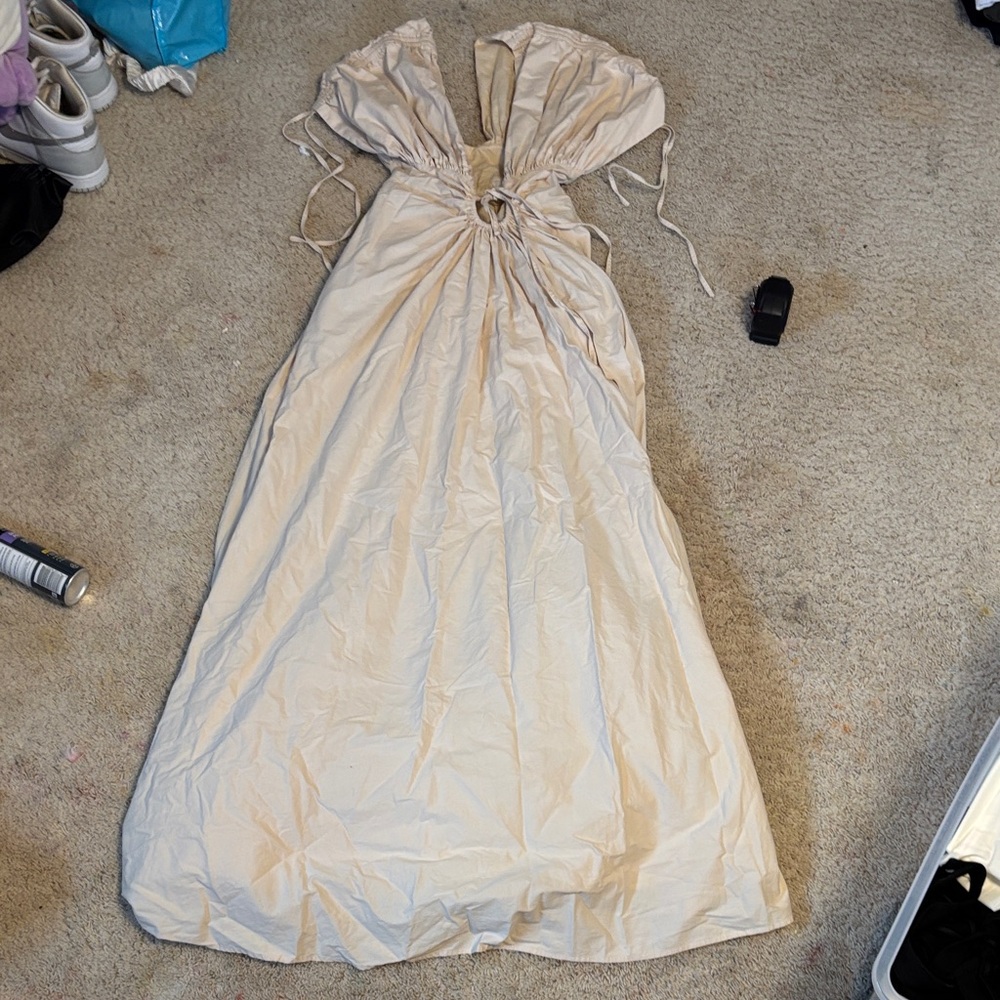 Andrea Iyamah Cream Xena Dress - Picture 3 of 4